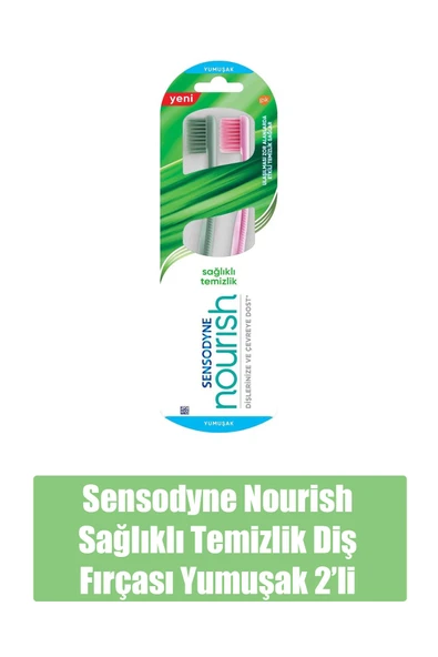 Sensodyne Nourish Sağlıklı Temizlik Diş Fırçası Yumuşak 2’li ürün görseli 1