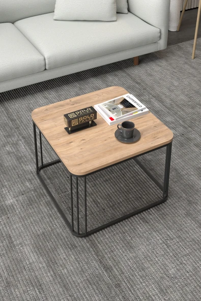 Orta Sehpa Ve Zigon Sehpa Oval Lüx 5'Li Set Beyaz - Resim 2