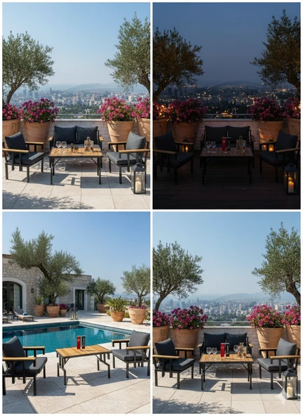 LİV Concept Hexa Lounge Dış Mekan Oturma Takımı - Resim 5