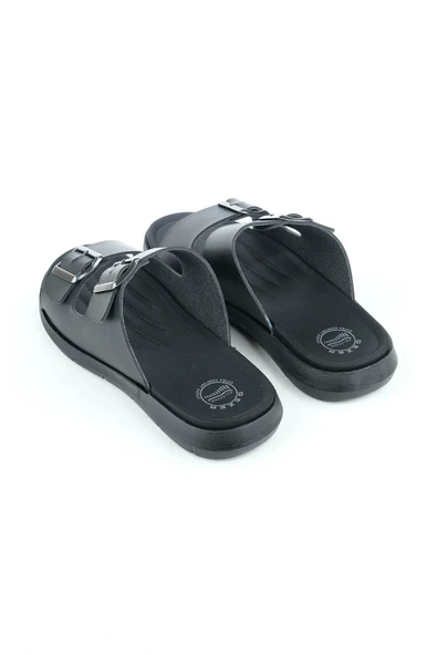 GEZER Yazlık Fuspetli Taban İki Toka Ayarlanabilir Erkek Terlik - Resim 4