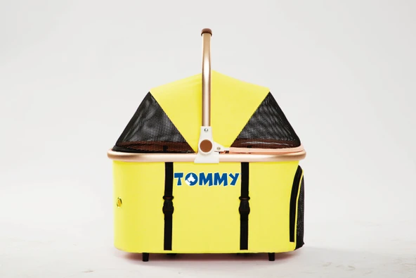 Tommy Evcil Hayvan Arabası Sarı 83*48.5*110cm Max 10kg - Resim 2