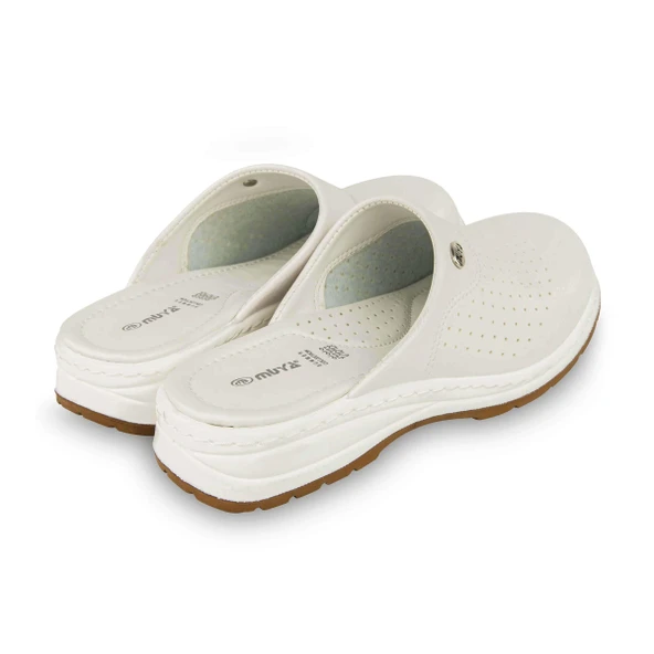 Muya Sabo Anatomik Erkek Terlik Beyaz - Resim 4