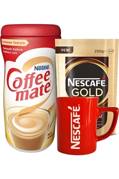 Nestle Gold 200 gr + coffe Mate 400 gr + Kupa ürün görseli 1