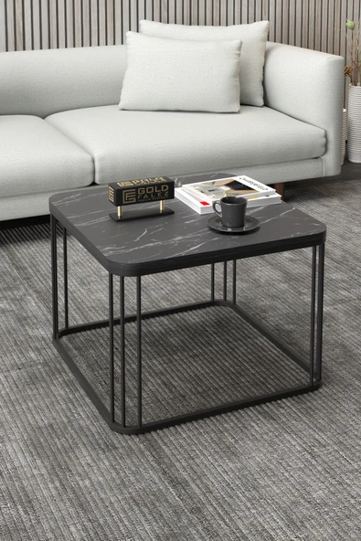 Orta Sehpa Ve Zigon Sehpa Oval Lüx 5'Li Set Atlantik Çam - Resim 3