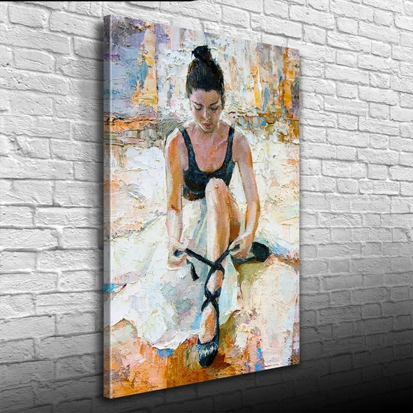 Yağlıboya Balerin Portresi Kanvas Tablo 50 x 70 - Resim 3