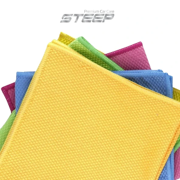 STEEP Ultimate Mikrofiber Baklava Desen Cam Temizlik Bezi 40x40 Cm ürün görseli