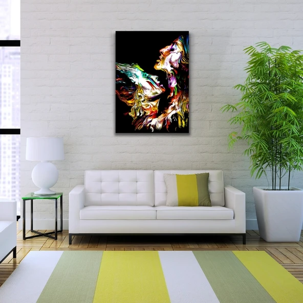 Dekoratif , Soyut , Renkli  Kanvas Tablo 50 x 70 - Resim 2