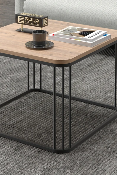 Orta Sehpa Ve Zigon Sehpa Oval Lüx 5'Li Set Beyaz - Resim 3