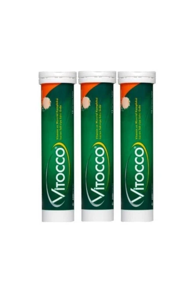 Vitocco Vitamin ve Mineral 15 Efervesan Tablet - 3 ADET - 06/2026 ürün görseli 1