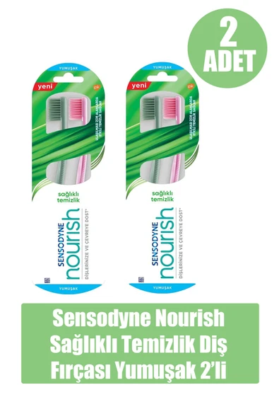 Sensodyne Nourish Sağlıklı Temizlik Diş Fırçası Yumuşak 2’li 2 Adet ürün görseli 1