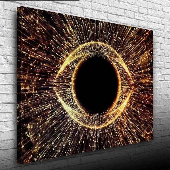 Digital Yanılsama Siyah ve Kahve Tonlarda Kanvas Tablo 50x 70 - Resim 3