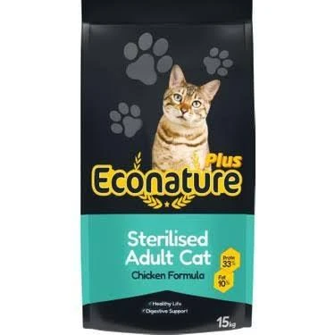 Econature Tavuklu 15 kg Kısırlaştırılmış Yetişkin Kedi Maması ürün görseli 1