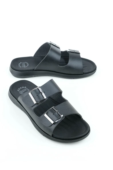 GEZER Yazlık Fuspetli Taban İki Toka Ayarlanabilir Erkek Terlik ürün görseli 1