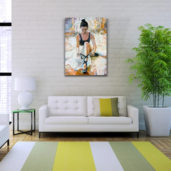 Yağlıboya Balerin Portresi Kanvas Tablo 50 x 70 - Resim 2