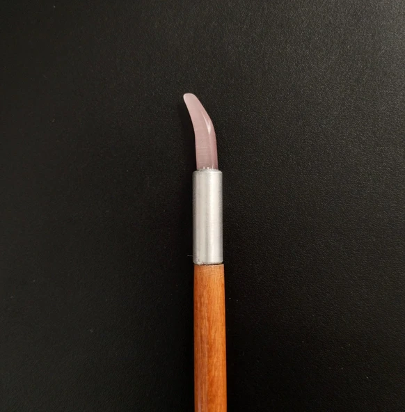 Kedi gözü akik mühre karga burun, zer mühre, gürgen ağacı sap-tezhip-minyatür-hat-no:52 ürün görseli