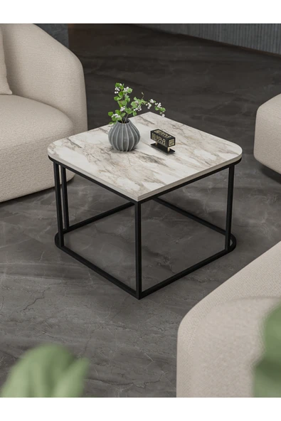 Orta Sehpa Ve Zigon Sehpa V Lüx 5'Li Set Efes - Resim 2