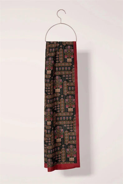 Modabutik Çiçek Desenli Kadın Fular - Resim 4