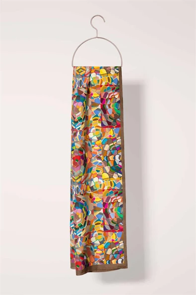 I11 Mozaik Desenli Fular 30x140 - Resim 3