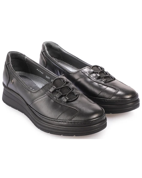 Forelli FIORA-H Kadın Siyah Deri (36-40) Comfort Ayakkabı - Resim 2