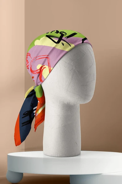 B15 KADIN DESENLİ BANDANA - Resim 3