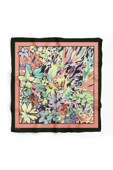 B101 ÇİÇEK DESENLİ BANDANA - Resim 2