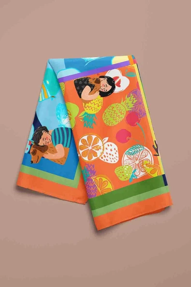 C52 KADIN DESENLİ BANDANA - Resim 4