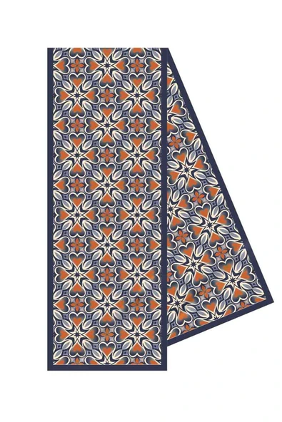 I12 Çiçek Desenli Fular 30x140 - Resim 2