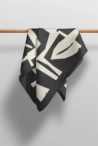 Geometrik Desenli Fular 30x140 - Resim 3