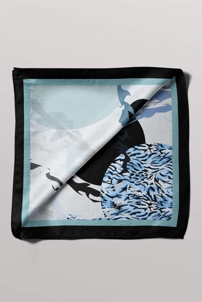Y45 KADIN GEOMETRİK DESENLİ BANDANA (DG9864) - Resim 6