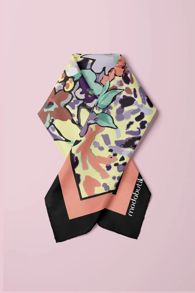 B101 ÇİÇEK DESENLİ BANDANA - Resim 3