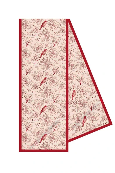 Çiçek ve Kuş Desenli Fular 30x140 - Resim 4