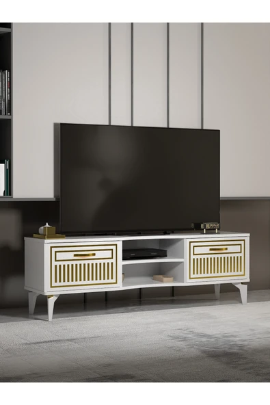 Çalışma Masası 5 Raflı Kitaplık Beyaz ürün görseli