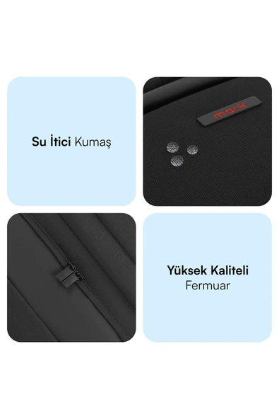 MCC-807 18'' Business X Notebook Sırt Çantası Siyah - Resim 5