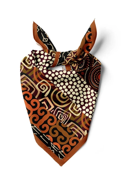 E96 Kadın Etnik Desenli Bandana 50x50 DG0253-22 ürün görseli 1
