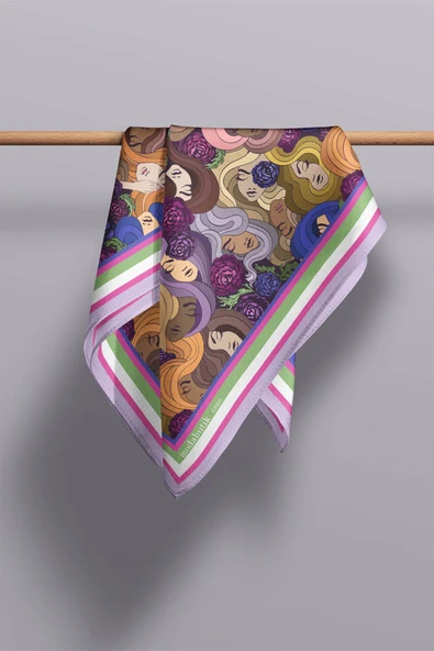 F95 MODERN WOMEN TASARIMLI BANDANA DG12086 - Resim 5