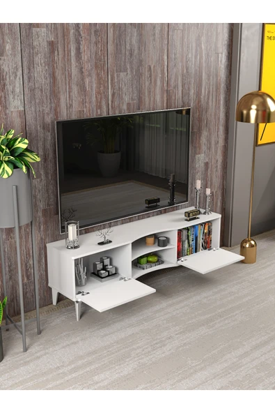 Çalışma Masası 5 Raflı Kitaplık Atlantik Çam - Resim 4