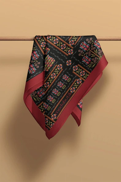 Modabutik Çiçek Desenli Kadın Fular - Resim 3