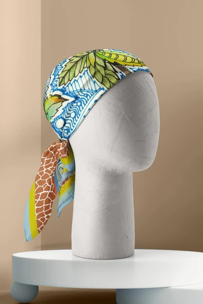 H33 KADIN DESEN BANDANA DG571 - Resim 3