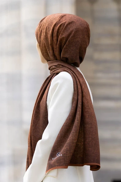 LÜKS MEDİNE İPEĞİ DOKU DESENLİ BAKIR RENKLİ 75X195 KIRIŞMAZ ŞAL MOSS KREP DİKİŞ TİPİ İTALYAN DİKİŞLİ ürün görseli