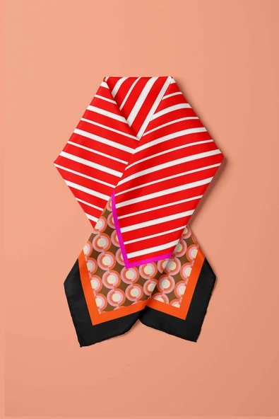 G93 KADIN DESENLİ BANDANA DG-560 - Resim 3