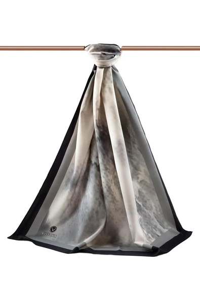 LÜKS MEDİNE BATİK DESENLİ SİYAH RENKLİ 75X195 KIRIŞMAZ ŞAL MOSS KREP DİKİŞ TİPİ İTALYAN DİKİŞLİ - Resim 2