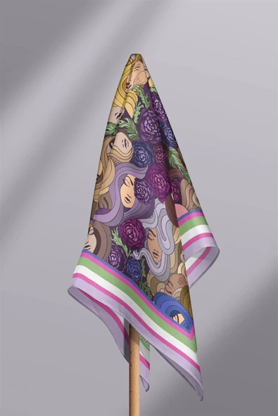 F95 MODERN WOMEN TASARIMLI BANDANA DG12086 - Resim 3