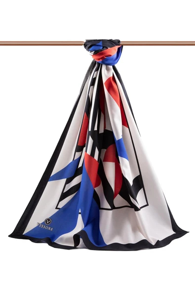 LÜKS MEDİNE İPEĞİ  DESENLİ KIRMIZI  RENKLİ 75X195 KIRIŞMAZ ŞAL MOSS KREP DİKİŞ TİPİ İTALYAN DİKİŞLİ - Resim 2