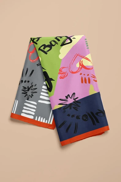 B15 KADIN DESENLİ BANDANA - Resim 6