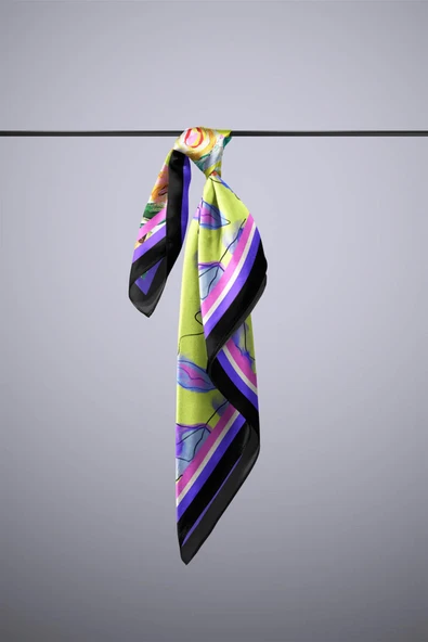G109 OIL PAINT TASARIMLI BANDANA DG12459 - Resim 5