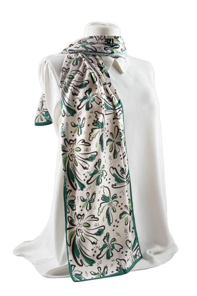 I7 Çiçek Desenli Fular 30x140 ürün görseli