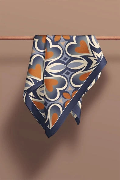 I12 Çiçek Desenli Fular 30x140 - Resim 3