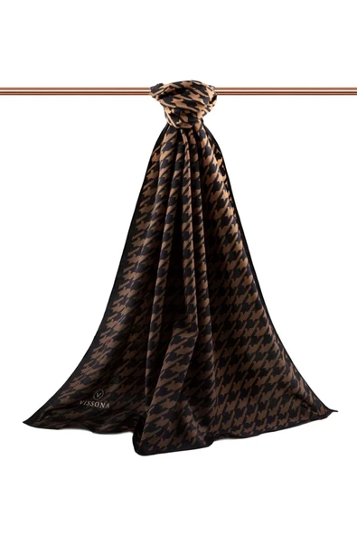 LÜKS MEDİNE İPEĞİ KAZAYAĞI DESENLİ SOMON RENKLİ 75X195 KIRIŞMAZ ŞAL MOSS KREP DİKİŞ TİPİ İTALYAN DİKİŞLİ ürün görseli