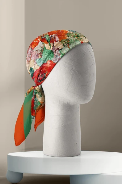 D37 KADIN DESENLİ BANDANA - Resim 3