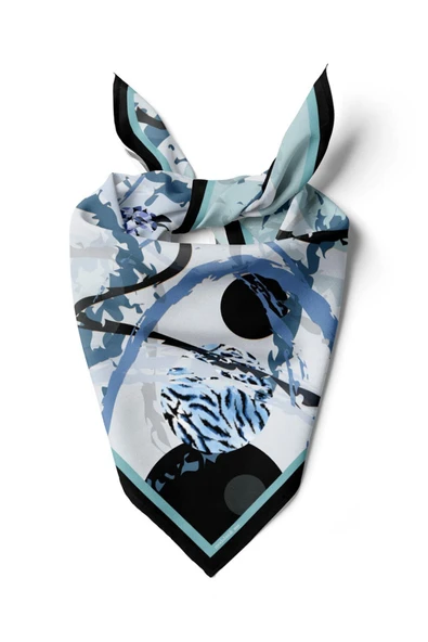 Y45 KADIN GEOMETRİK DESENLİ BANDANA (DG9864) ürün görseli 1